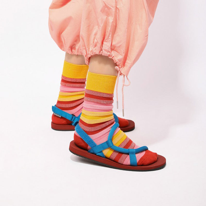 Bunt Gestreifte Socken