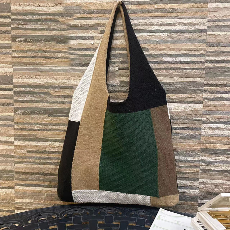 Vintage Patchwork-Stricktasche