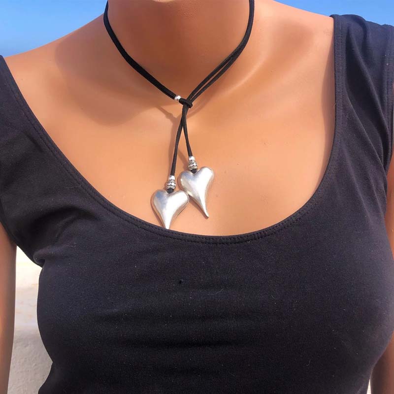 Vintage Böhmische Herz Halskette
