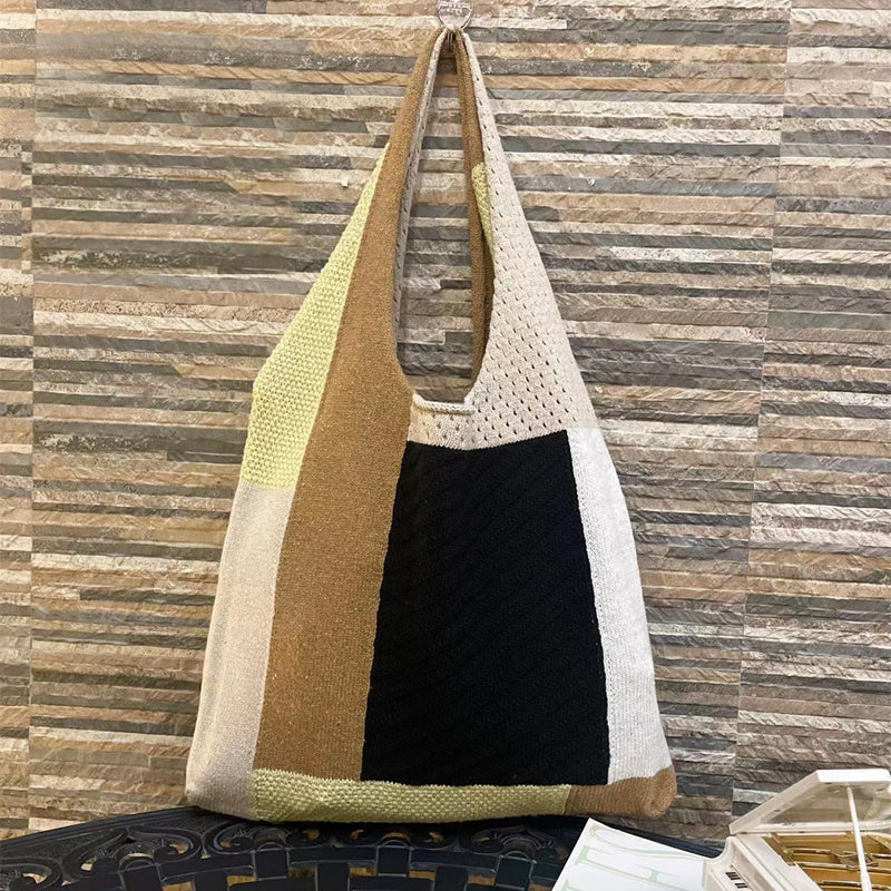 Vintage Patchwork-Stricktasche