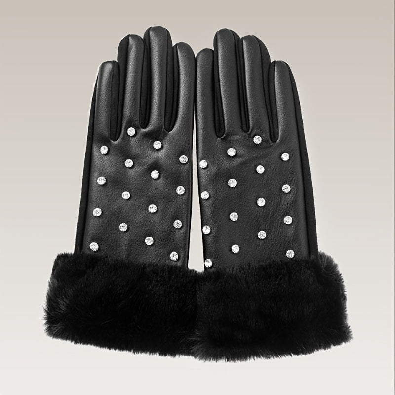 Warme Plüschhandschuhe