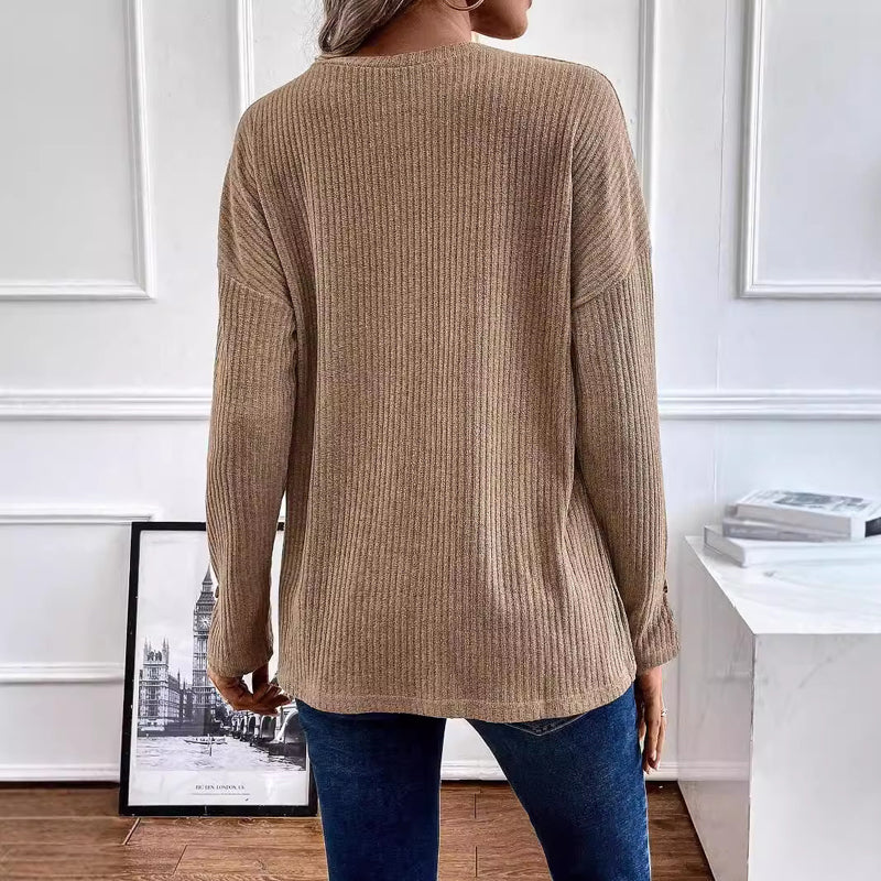 Lässiges Einfarbiges Sweatshirt