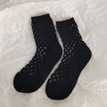 Einfarbige Durchbrochene Socken