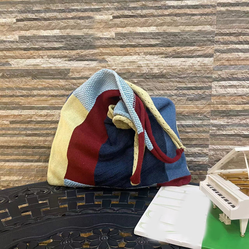 Vintage Patchwork-Stricktasche