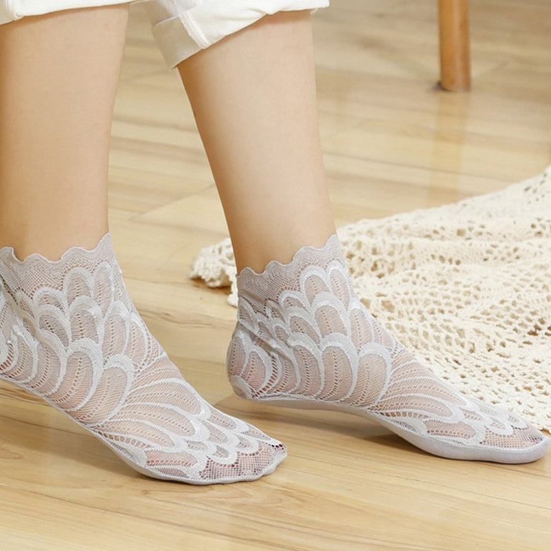Atmungsaktive Spitzensocken