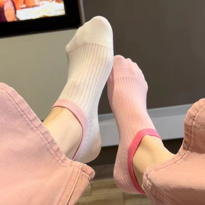 Lässige Socken Mit Farbblockmuster