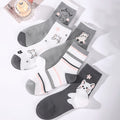 Packung Mit 5 Paar Socken Mit Katzenmuster