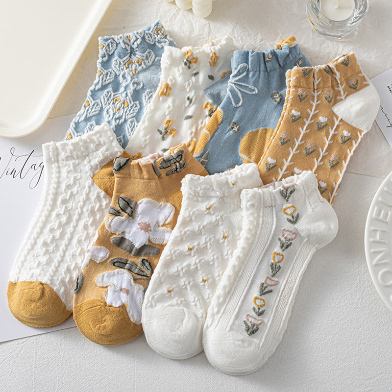 Lässige Socken Mit Blumenmuster