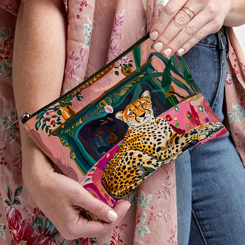 Vintage-Tasche Mit Leopardenmuster