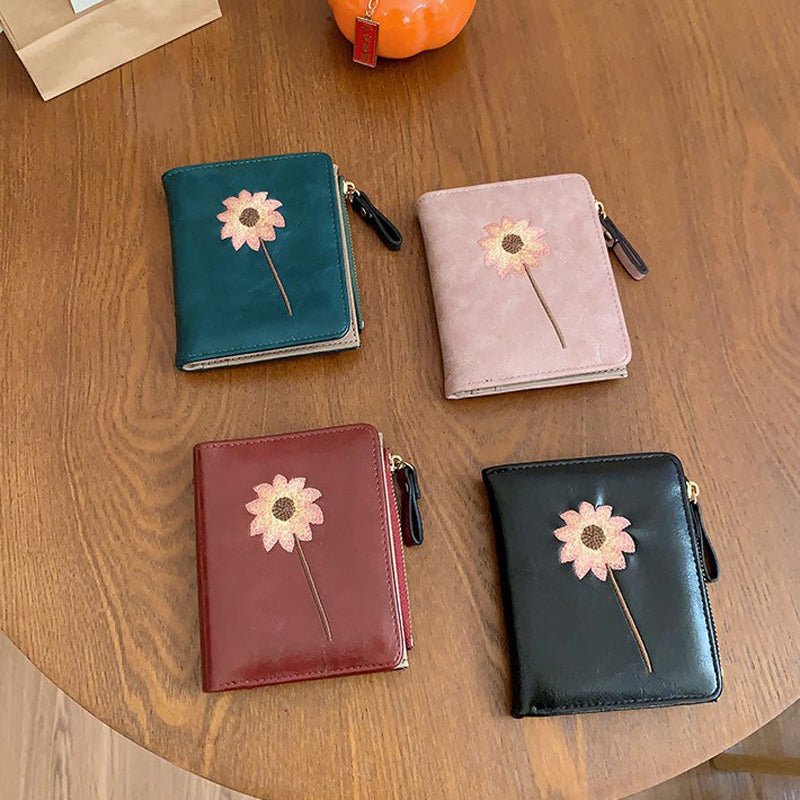 Vintage Geldbörse Mit Blumenmuster