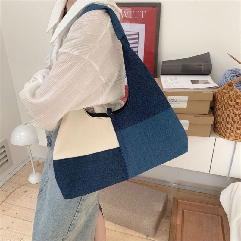 Vintage-Tasche Mit Farbblock