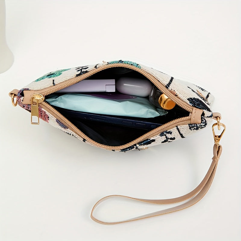 Vintage-Tasche Mit Blumenmuster