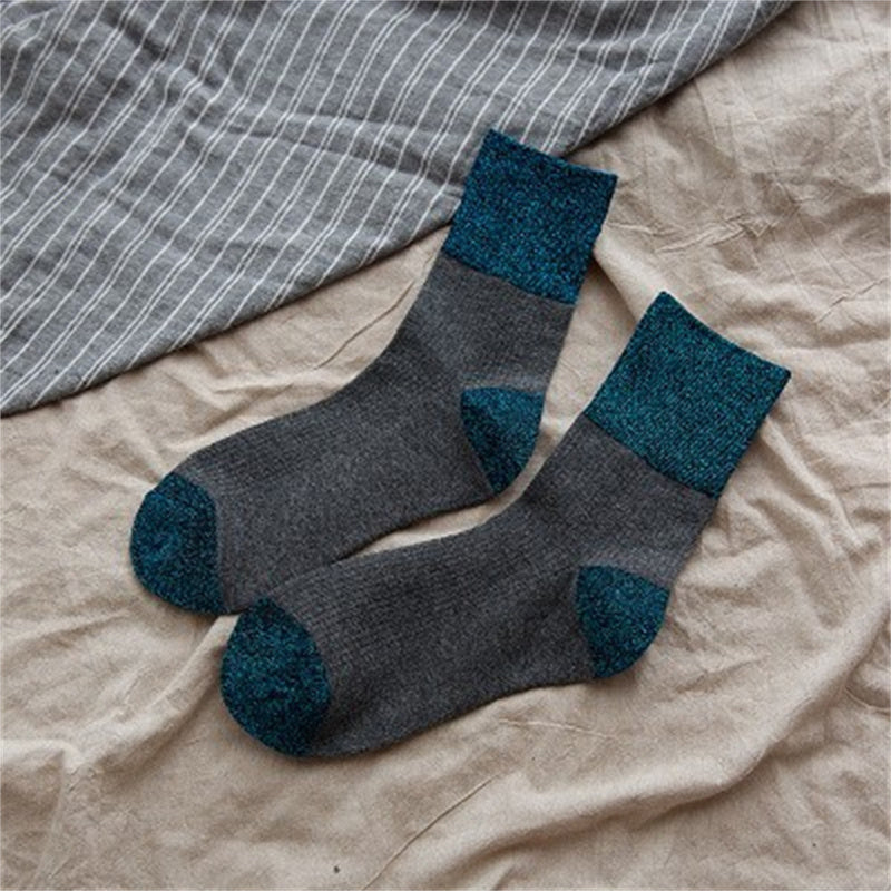 Lässige Socken Mit Farbblockmuster