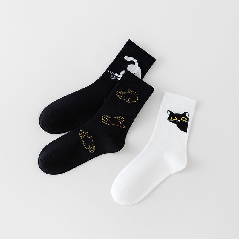 Lässige Socken Mit Katzenmotiv