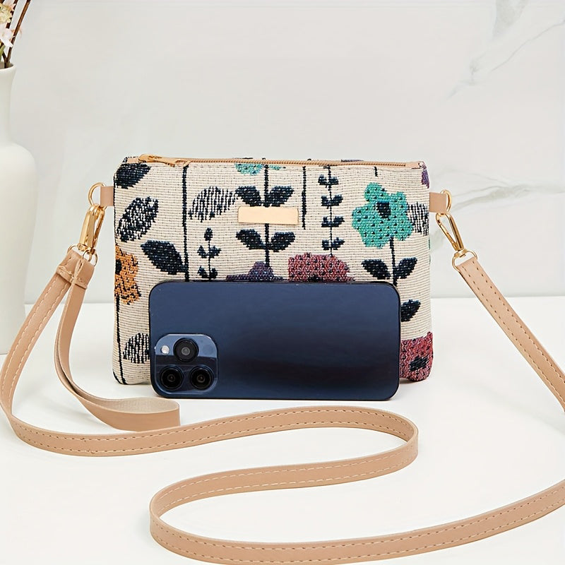 Vintage-Tasche Mit Blumenmuster
