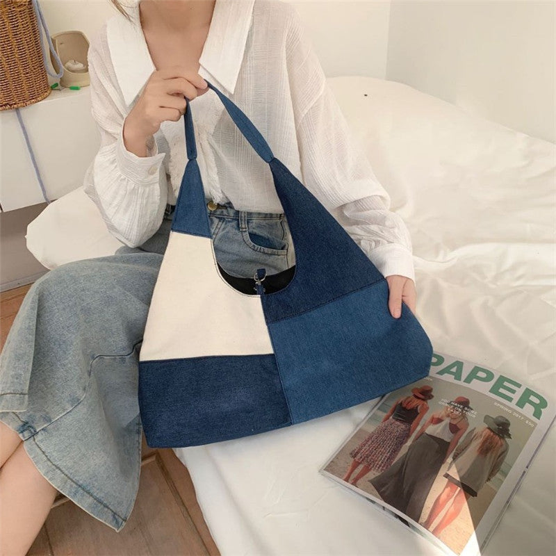 Vintage-Tasche Mit Farbblock