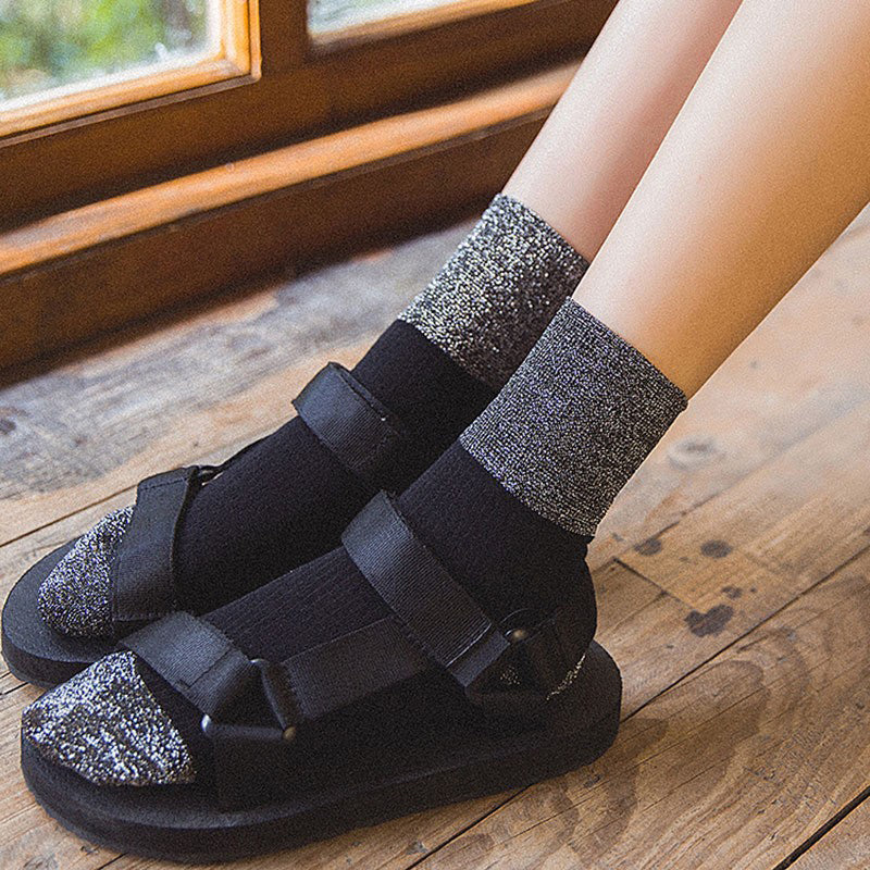 Lässige Socken Mit Farbblockmuster