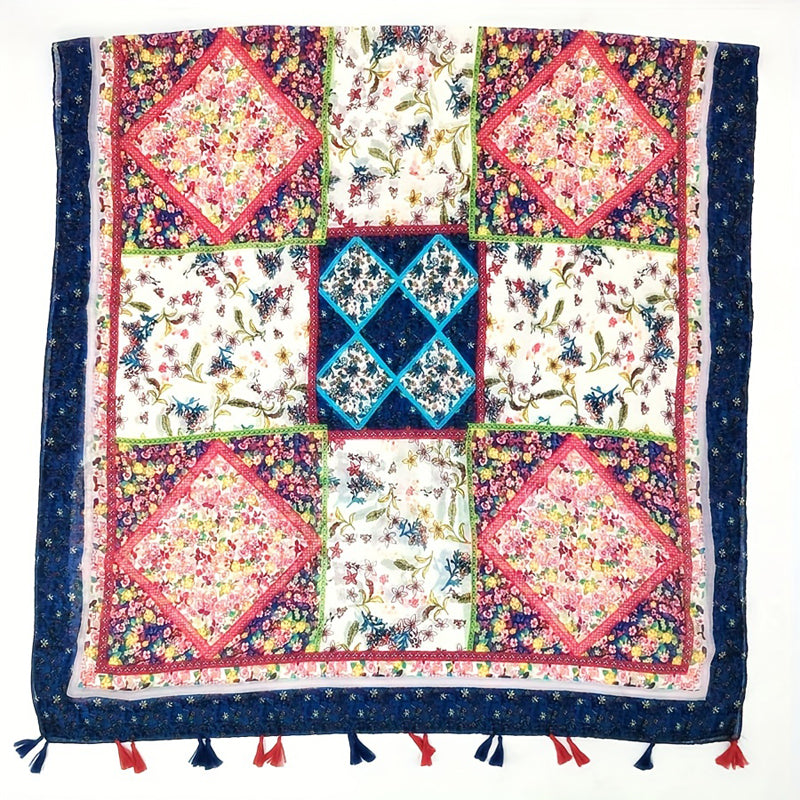 Vintage-Schal Mit Blumenmuster