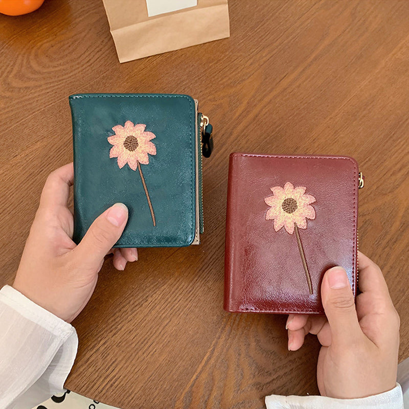 Vintage Geldbörse Mit Blumenmuster