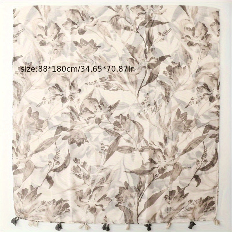 Vintage-Schal Mit Blumenmuster