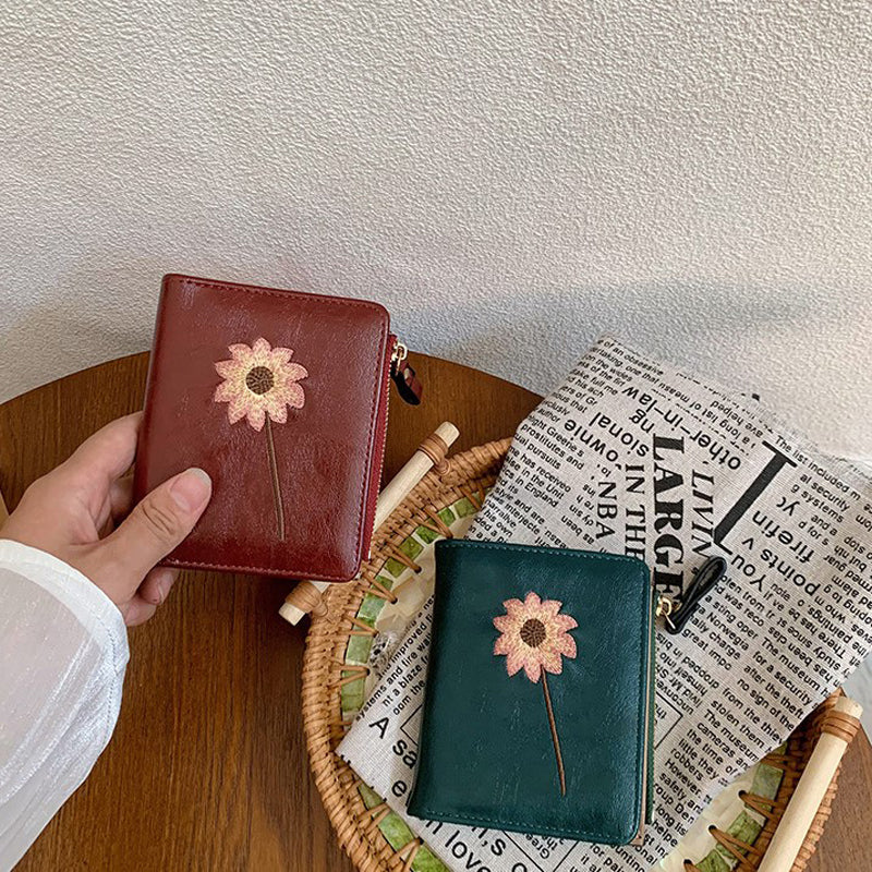Vintage Geldbörse Mit Blumenmuster