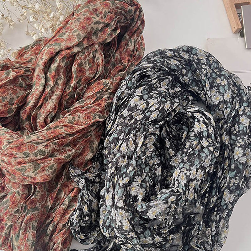 Vintage-Schal Mit Blumenmuster