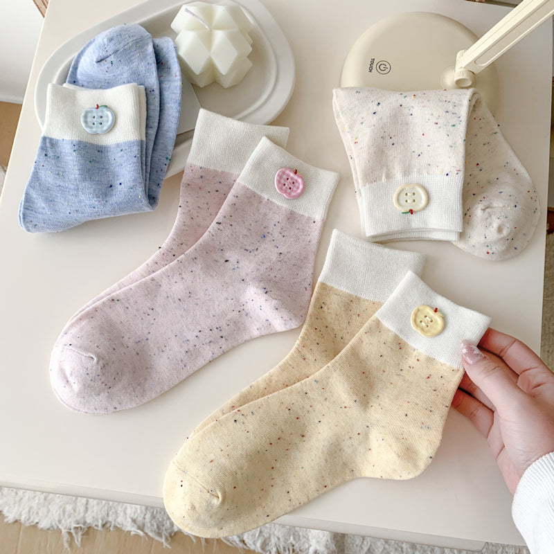 Lässige Socken Mit Farbblock
