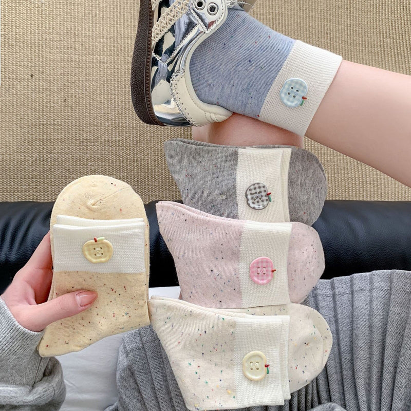 Lässige Socken Mit Farbblock