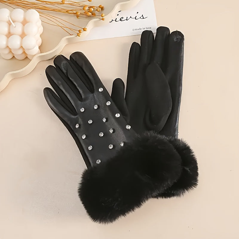 Warme Plüschhandschuhe