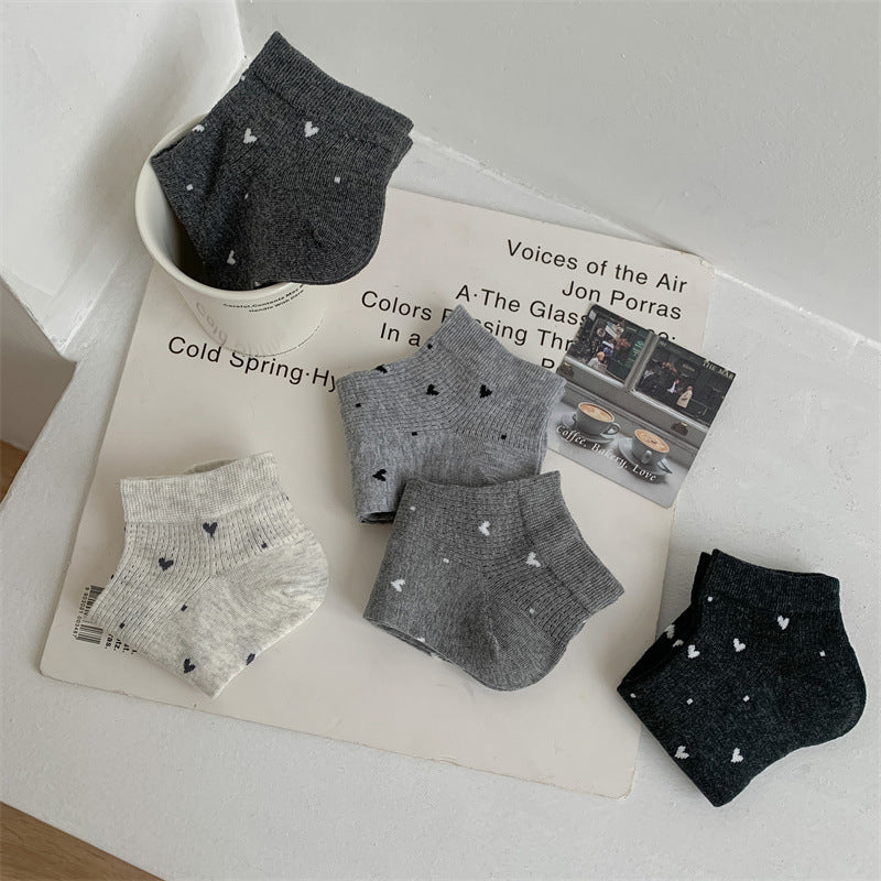 Lässige Socken Mit Herzmuster