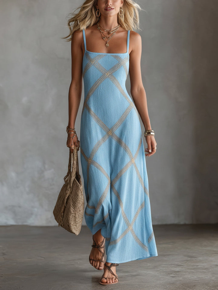Sofia | Abito Maxi Geometrico