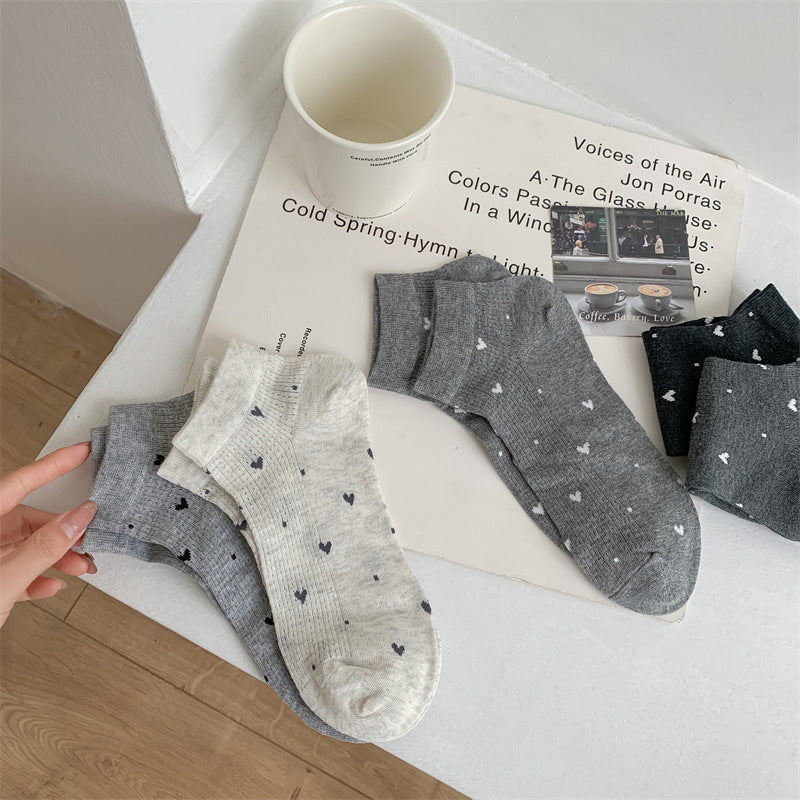 Lässige Socken Mit Herzmuster