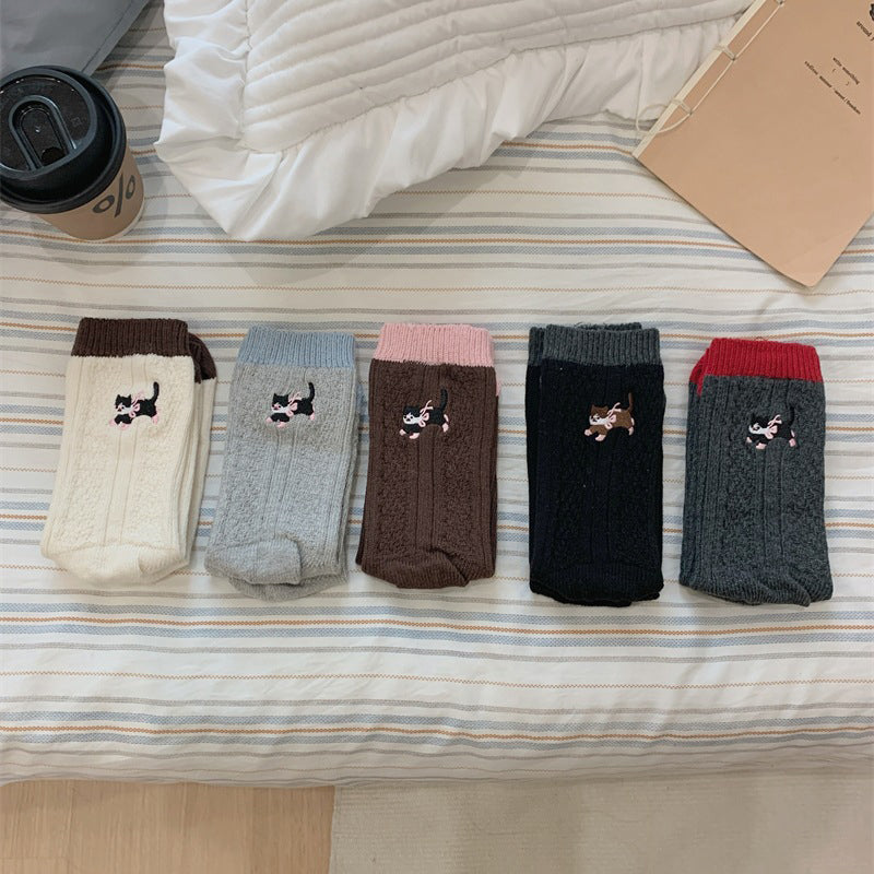 Lässige Socken Mit Katzenmuster