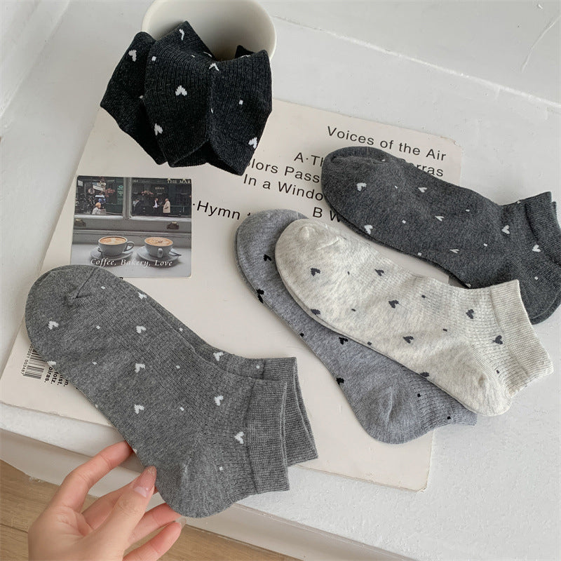 Lässige Socken Mit Herzmuster
