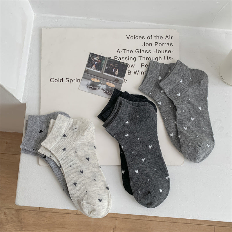 Lässige Socken Mit Herzmuster