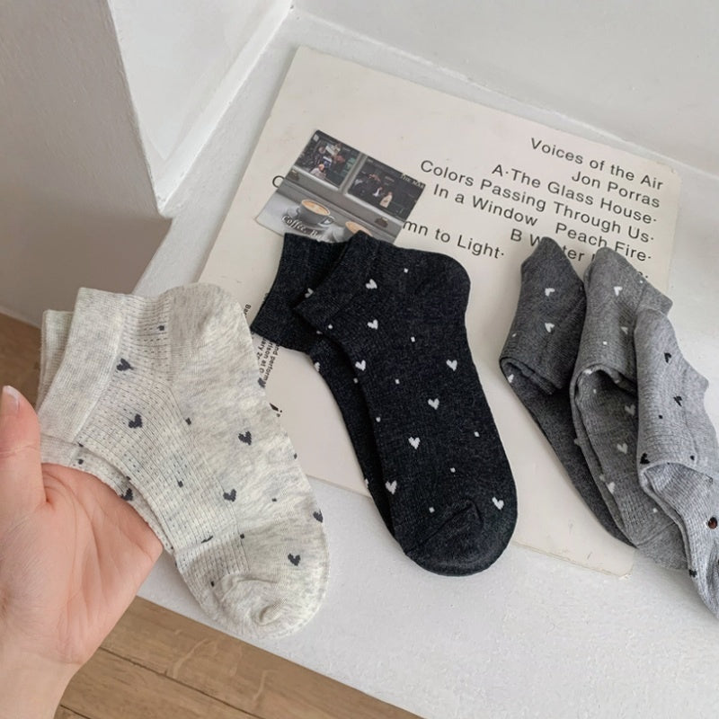 Lässige Socken Mit Herzmuster