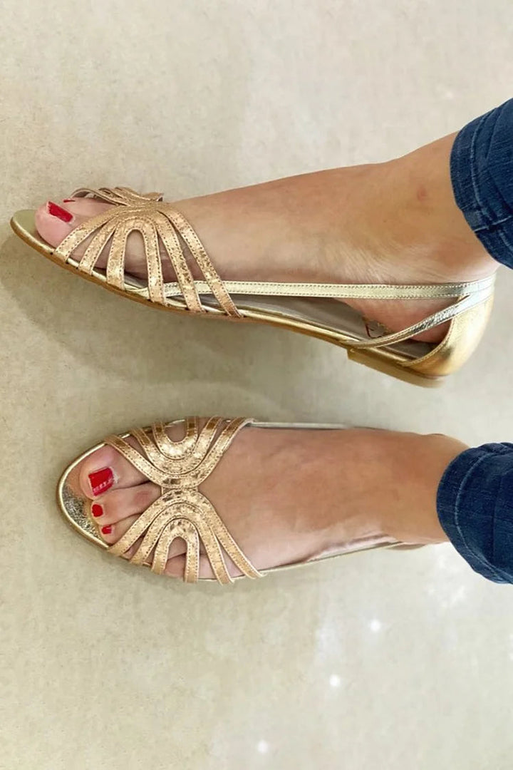 Eleonora | Sandali Dorati Luce d&