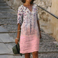 Vintage-Kleid Mit Blumendruck