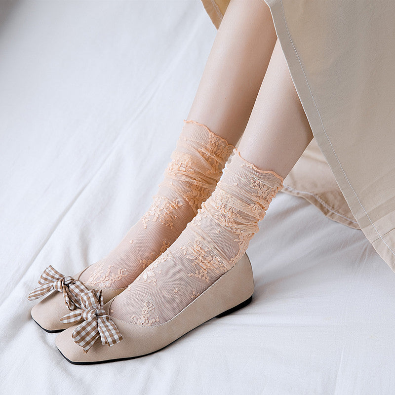 Atmungsaktive Spitzensocken