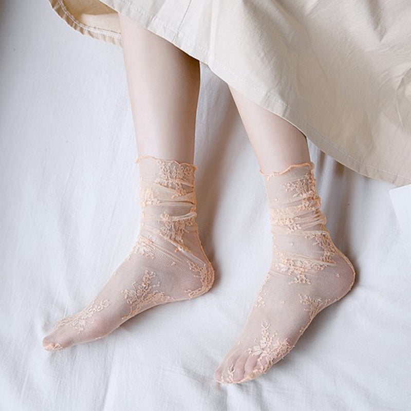 Atmungsaktive Spitzensocken