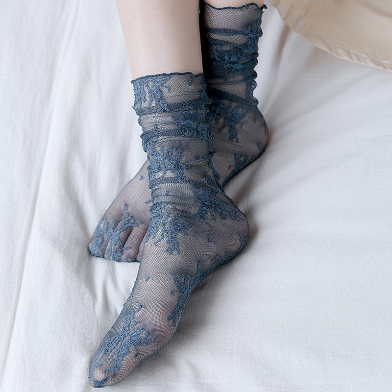 Atmungsaktive Spitzensocken