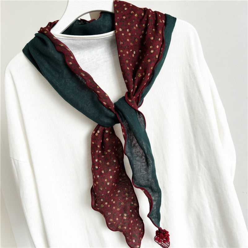 Vintage-Schal Mit Blumenmuster