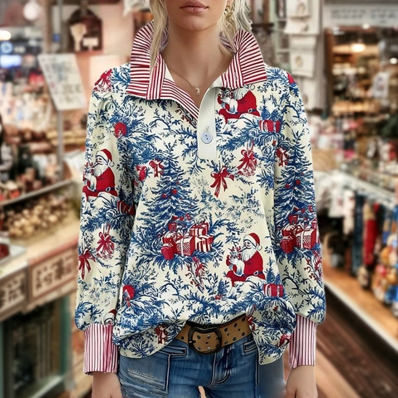 Vintage Weihnachtsbluse