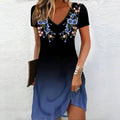 Vintage-Kleid Mit Blumendruck