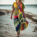 Vintage-Kleid In Bunten Farben