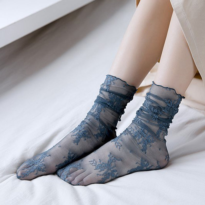 Atmungsaktive Spitzensocken