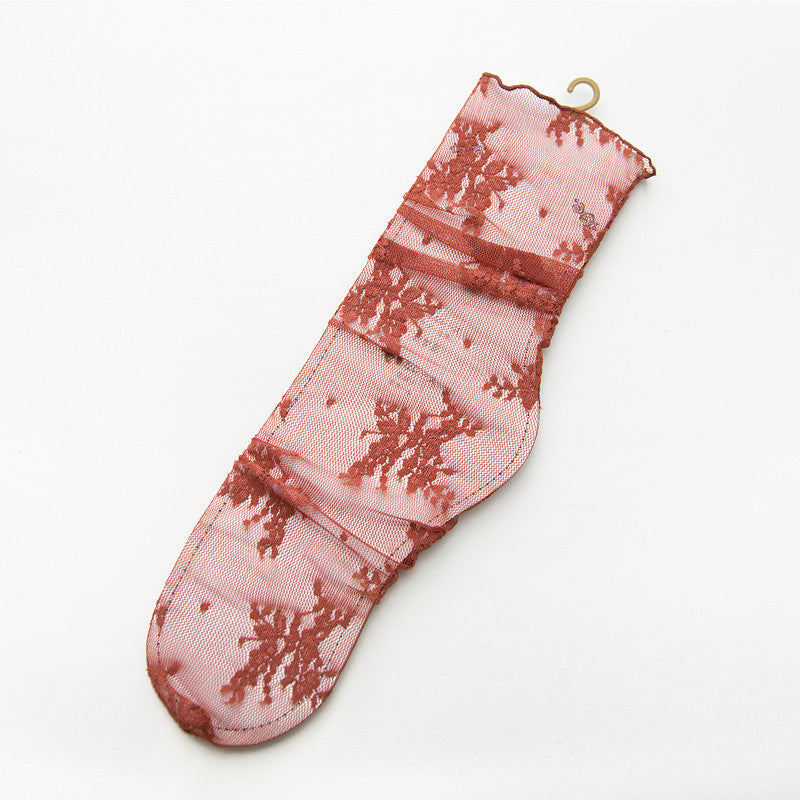 Atmungsaktive Spitzensocken