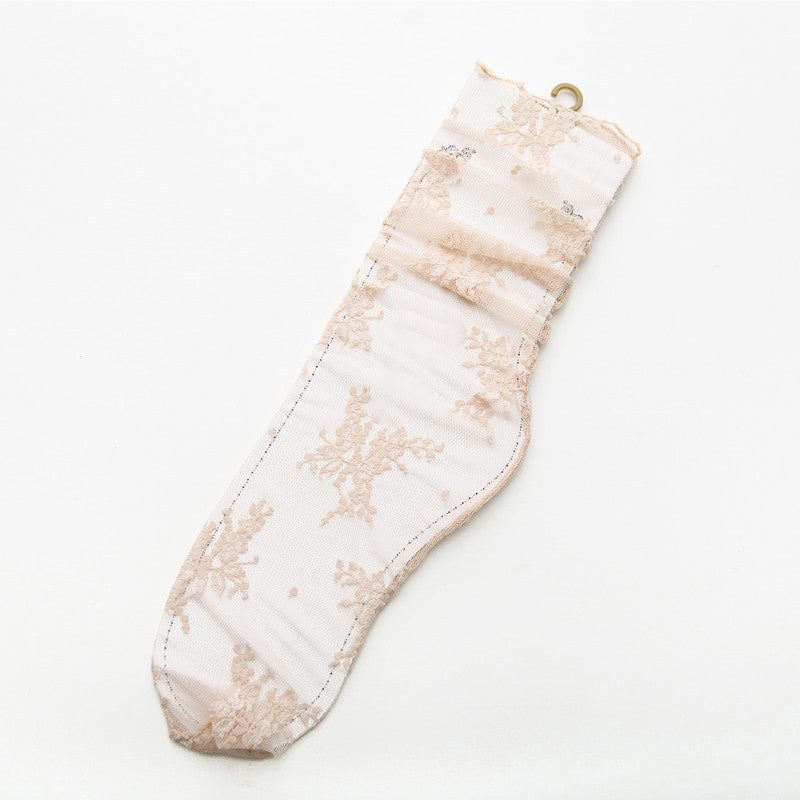 Atmungsaktive Spitzensocken