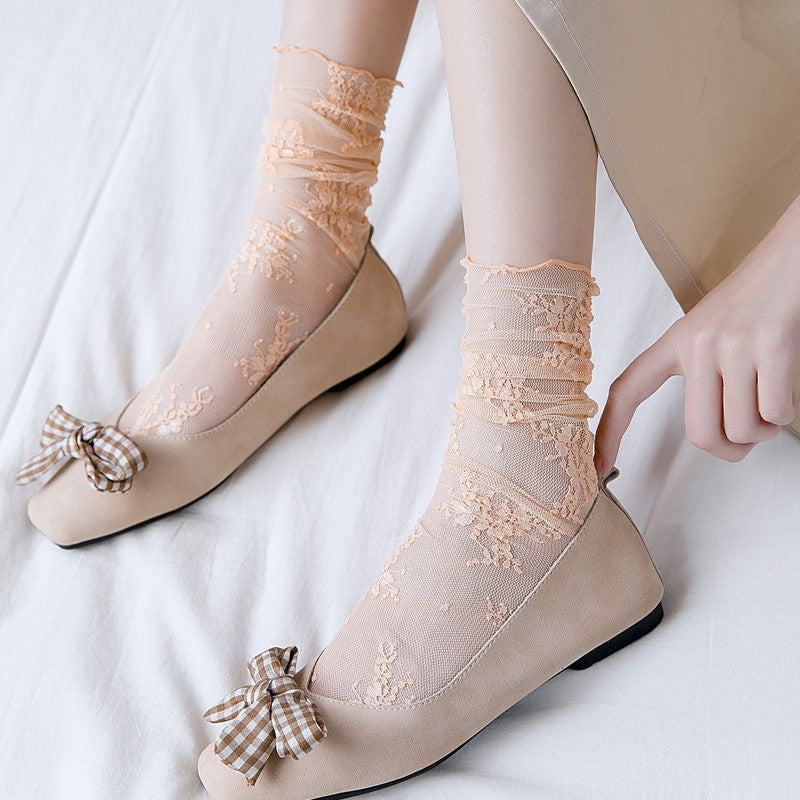 Atmungsaktive Spitzensocken