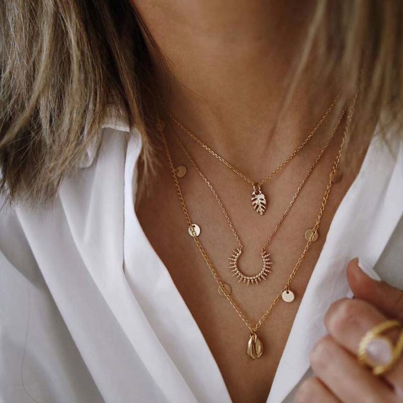 Vintage Boho Anhänger Halskette
